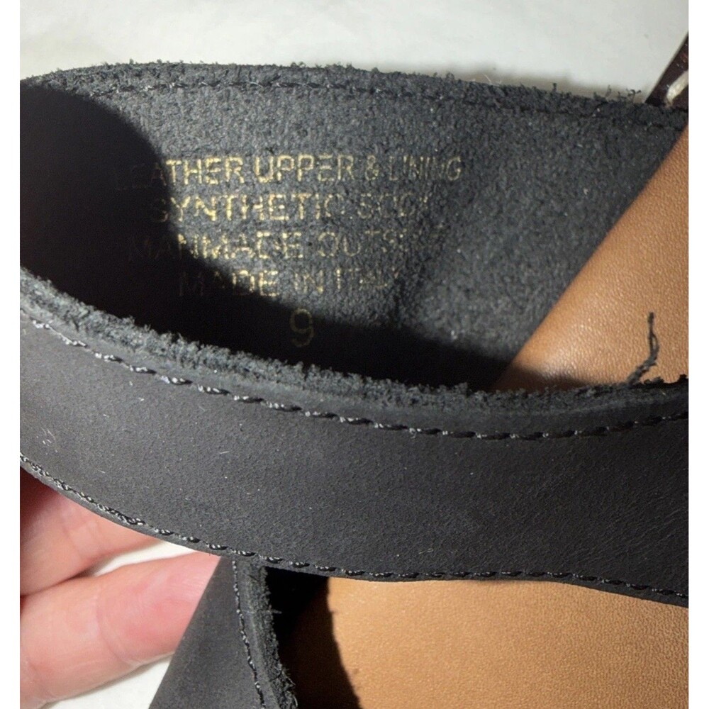 Coach And Four Black Leather Slip-On Slide Sandals Women Flat Rubber Sole Sz 9 - Picture 6 of 6